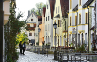 View into the Fischergasse in Freising.